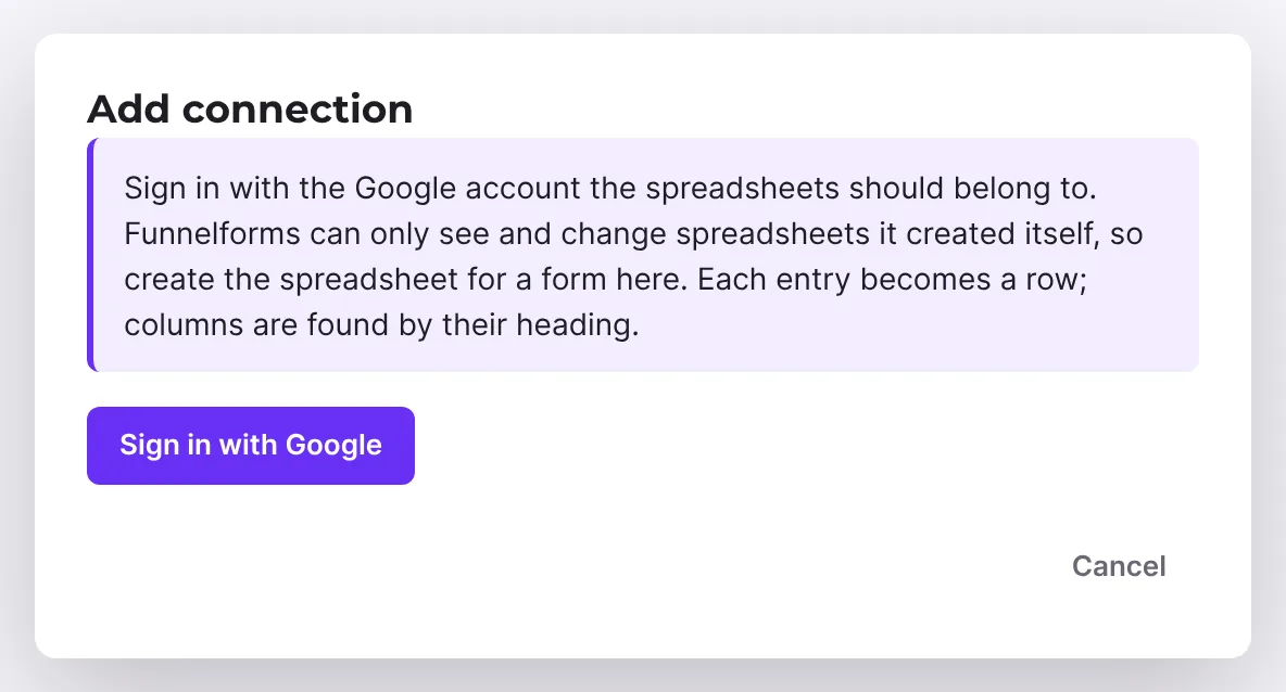 Sign in with Google button