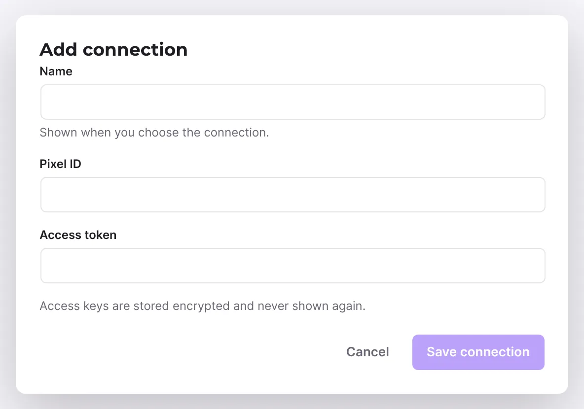 New connection with empty credentials