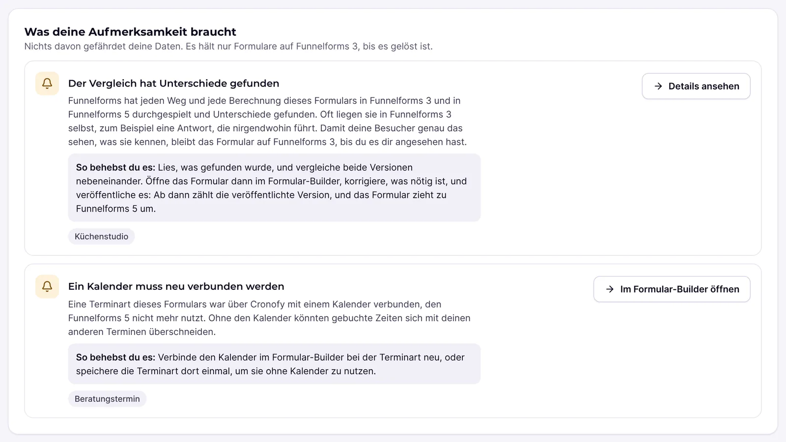 Gründe mit So behebst du es: